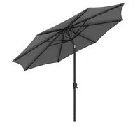 2.7 m Garden Parasol Umbrella Grey, Grey / 3.4 m