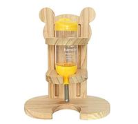 2.7 Oz Small Animal Water Bottle With Wooden Bracket Waterer For Hamster Height Adjustable Water Bottle Holder Wooden For Cage With Stand No Drip For Cage