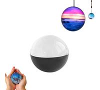 2.76"/7cm Crystal Ball Video Player Memory Orb Sphere, 3D Memory Orb Ball Digital Display with Sound, Personalized Gift for Birthday Anniversary Xmas (Black)