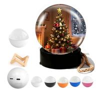 2.76" Crystal Ball Video Player Supports WiFi,3D Personalized Memory Orb Ball Digital Display,Memory Sphere Lamp with Sound,Uploadable Videos & Photos,Gift for Couples,Pets,Memories