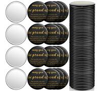 2.76 Inch 36 Pcs Inspirational Compact Mirror Bulk Gifts for Women Mini Pocket Mirror Small Employee Round Makeup for christmas Galentines Mothers Coworker Nurse Friends