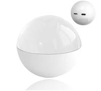 2.7in Light-Up Crystal Ball, Digital Video & Photo Player Globe, Uploadable Personalized Memory Sphere with Heartbeat Mode - 3D Crystal Gift(White)