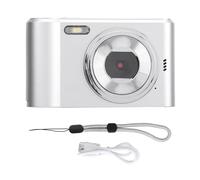 2.7K 48MP Digital Camera, 8X Zoom Autofocus Camera, 2.4 Inch IPS Screen Portable Digital Camera with Built in Fill Light for Kids Students, Compact Size Lightweight Design for Trav (Silver)