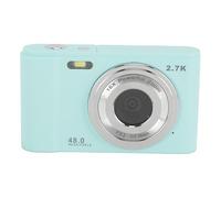 2.7K Digital Camera, 48MP 16X Digital Zoom Vlogging Camera with 2.88in Screen, LED Fill Light, Compact Small Anti Shake Video Camera for Kids Students Teens (Light Green)
