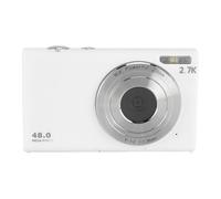 2.7K Digital Camera, 48MP Autofocus Vlogging Camera with 2.8in Screen, 16X Digital Zoom, Compact Small Anti Shake Video Camera for Kids Students Teens (White)