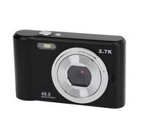 2.7K Digital Camera, Digital Camera Point and Shoot Camera 2.4 Inch IPS Screen 8X Digital Zoom Compact Autofocus Vlogging Camera with Flash for Kids Students (Black)