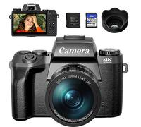 2.7K HD 44MP Digital Camera 16X Zoom with 32G Memory Card 1 Batteries YouTube Portable Mini Compact Camera for Kids Teens Adults Beginners