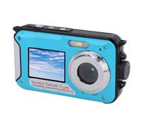 2.7K Underwater Camera, 48MP Water proof Camera with Dual Screens 16X Zoom Autofocus 11FT Water Resistant Compact Digital Camera for Snorkeling Diving (Blue)
