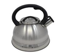 2.7L Steelex Whistling Kettle Silver Serving Tea Coffee Stovetop Hob Kitchen