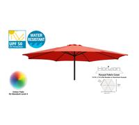 (2.7m 6arm 210g, Terracotta) Replacement Fabric Garden Parasol Canopy Cover