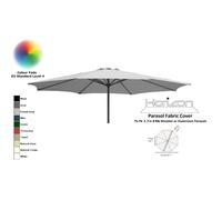 (2.7m 8arm 180g, French Grey) Replacement Fabric Garden Parasol Canopy Cover