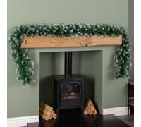 2.7m (9ft) Snow Tipped Green Christmas Garland