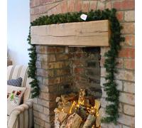 2.7M (9Ft) X 20Cm Samuel Alexander Pine Christmas Garland Plain Green