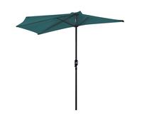 2.7m Balcony Half Parasol 5 Steel Ribs Construction Garden Outdoor Umbrella Green