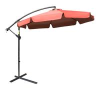 2.7m Banana Parasol Cantilever Crank Handle Wine Red
