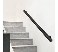 2.7m Black Stainless Steel Ladder with Metal il for Indoor/Outdoor Steps Wall Mount Support Safety Handle Stair Baluster - Durable & Stylish Solution