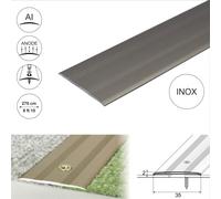 (2.7m, Inox) A08 35mm Anodised Aluminium Flat Door Threshold Profile