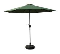 Φ2.7m Large Terrace Garden Anti Ultraviolet Outdoor Waterproof Sunscreen Patio Parasol, Rocker, 8 Root Umbrella Bone, Balcony, Swimming Pool, Beach, with Base
