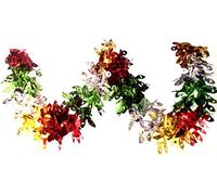 2.7m Multi Colour Peacock Foil Garland Christmas Party Home Ceiling Wall Window Hanging Decoration Swirls Festive Tinsel