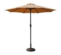 Φ2.7m Outdoor Garden Large UV Proof Rainproof Folding Parasol, Single Top Sun Umbrella, Balcony, Courtyard, Swimming Pool, Beach, Resin Base