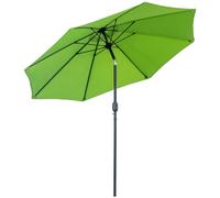2.7M Patio Sun Umbrella Parasol Tilt Shade Shelter Canopy Aluminium Frame Light Green