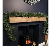 2.7m Plain Green Christmas Garland with 200 Bullet Tips