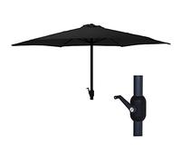 2.7m Shanghai Oriental Garden Umbrella Sun Shade Parasol (Black)