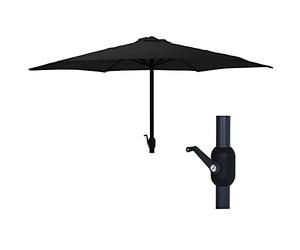 2.7m Shanghai Oriental Garden Umbrella Sun Shade Parasol (Black)