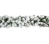 2.7m Snow & Glitter Christmas Garland Decoration XMAS Mantlepiece Tinsel