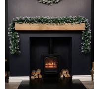 2.7m Snow Tipped Green Christmas Garland with 260 Tips
