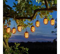 Smart Garden Solar Power Cool Flame String Lights Black (10 Bulbs)