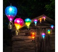 2.7m Solar Hot Air Balloon LED Multicolour Hanging Outdoor Garden String Lights
