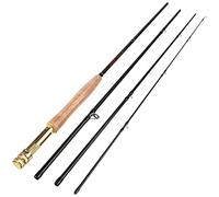 2.7M UltraLight Fly Fishing Rods LW 5/6 4 Sections Fast Action Freshwater Fly Rods For Trout Salmon Fishing Tackle(White 1)