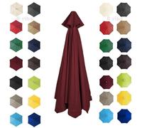 2.7M Waterproof UV-Resistant Cantilever Parasol Replacement Cover Burgundy Fabric with Breathable Top Fits 6/8 Arm Patio Umbrellas& Stylish Outdoor Shade Solution