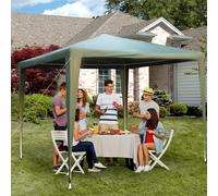 2.7m x 2.7m Garden Gazebo Marquee Party Tent Wedding Canopy OutdoorGreen