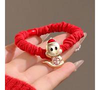 2/7Pcs Fashion Cute Snake Year Red Hair Rope Elastic Hairband For Women Girls Versatile Zodiac Snake Year Hair Accessories Gift