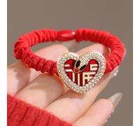 2/7Pcs Fashion Cute Snake Year Red Hair Rope Elastic Hairband For Women Girls Versatile Zodiac Snake Year Hair Accessories Gift
