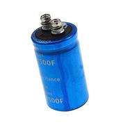2.7V 500F Farad Capacitor Ultracapacitor 500 Capacitance Vehicle Rectifier Low ESR Super Capacitor High Frequency for Car (2.7V 500F Bolt Type)