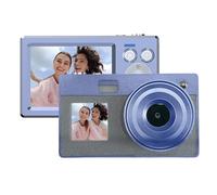 2.8+1.4Inch Camera 16x Optical 4K Documentation Long Battery for Campus Travel Gifts Blue Double Screen Retro Photodiode Camera