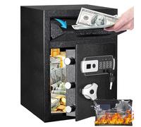 Sapital 2.6 CUB Depository Safe with Drop Slot, Drop Safe for Business, Electronic Anti-Theft Safe with Fireproof Bag, Drop Slot Safes with Front Load Drop Box for Cash, Mail in Home, Hotel, Office