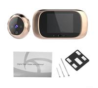 2.8" Digital Door Viewer Camera, 90° Wide Angle Auto Snapshot, Loop Storage No Memory Card Needed, Powered by 4 AAA Batteries, Silver/Gold(Gold)