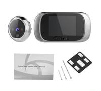 2.8" Digital Door Viewer Camera, 90° Wide Angle Auto Snapshot, Loop Storage No Memory Card Needed, Powered by 4 AAA Batteries, Silver/Gold(Silver)
