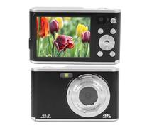 2.8 Inch Digital Camera, 48MP 4K Compact Small Travel Camera, 16x Digital Zoom Point and Shoot Camera, Dual Lens Design, Autofocus (Black)
