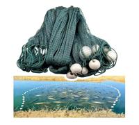 2-8 M Deep Portable Foldable Fishing Drag Gill Net, Hand Made Nylon Beach Seine Nets, 1-60 M Long 2/3/4/6 CM Mesh Fishing Equipment Beach Drag for Ponds Rivers Lake(3F,H3.0m/9.8Ft L50m/164Ft)