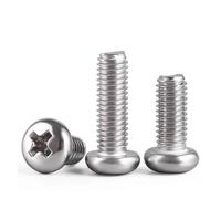 2#-8# UNC GB818 SUS304 Stainless Steel Cross Recessed Pan Head Phillips Screws Machine Bolt Full Threaded(2-1/4,8-32 UNC(20Pcs))