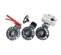 2"-8" UPVC Plastic Flexible Worm Gear PVC Butterfly Valve