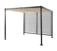 2.8 x 3M Metal Pergola Gazebo Patio Sun Shade Shelter Retractable Canopy Marquee Party BBQ Tent