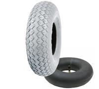 2.80/2.50-4 Grey Mobility Scooter Tyre & Tube Set Block Pneumatic Non Marking