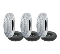 2.80/2.50-4 Grey Mobility Scooter Tyre & Tube Set Pneumatic Tire TR87 (Set of 3)