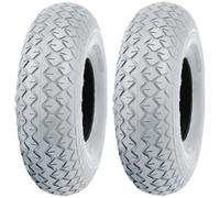 Parnells 2.80/2.50-4 Grey Mobility Scooter Tyres Block Pneumatic Non Marking (Set Of 2)